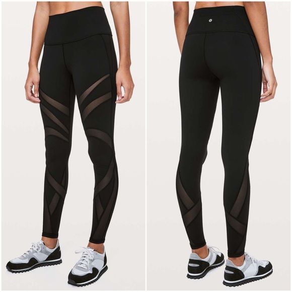 Lululemon Wunder Under High-Rise Tight *Mesh 28" in Black - Picture 2 of 13